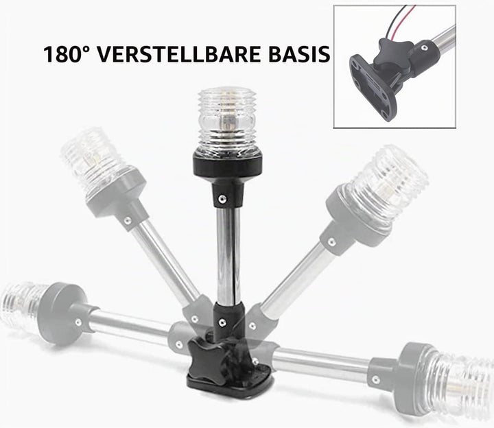 KAOLALI Positionslichter Boot, Hecklicht Boot LED Ankerlicht für Boote,360 Grad, 4500 K, Reinweiss,