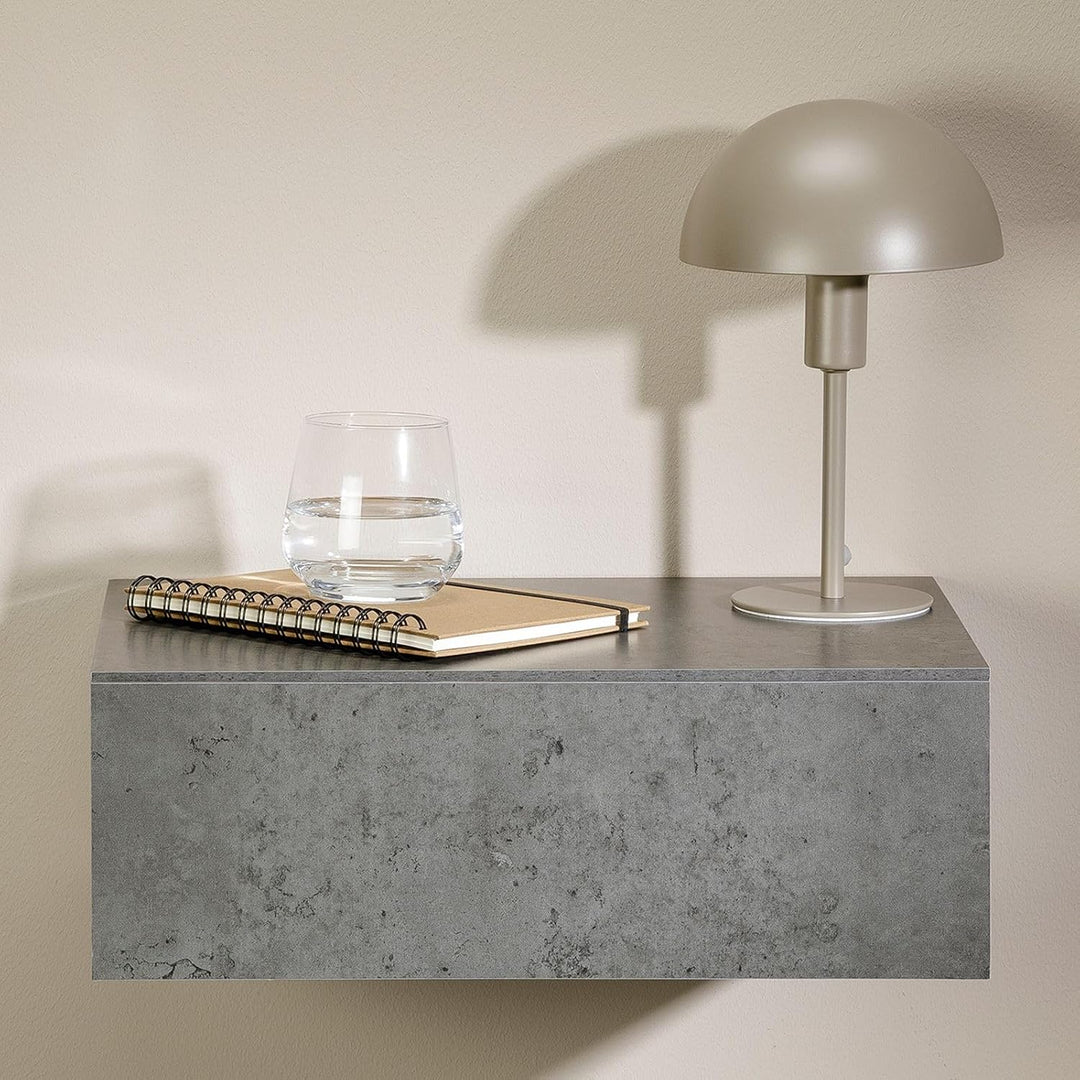 CARO-Möbel Wandregal Anne hängende Nachtkommode Wandboard Nachttisch mit 1 Schublade schwebend, grif