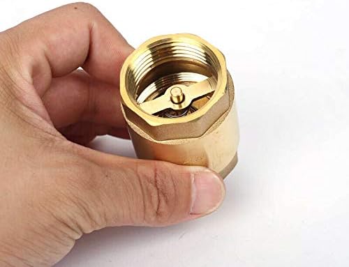 Rückschlagventil 1,9 cm Federrückschlagventil, einzelnes Messing-Rückschlagventil für Wasser, Öl, Da