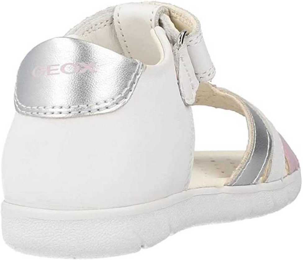 Geox Mädchen B Alul Girl Sandal 24 EU White Pink, 24 EU White Pink