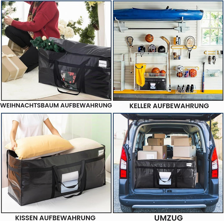 TAILI Extra grosse Umzugstasche mit Reissverschlüssen für den Umzug, Lagerung Kleidung Bettwäsche Be