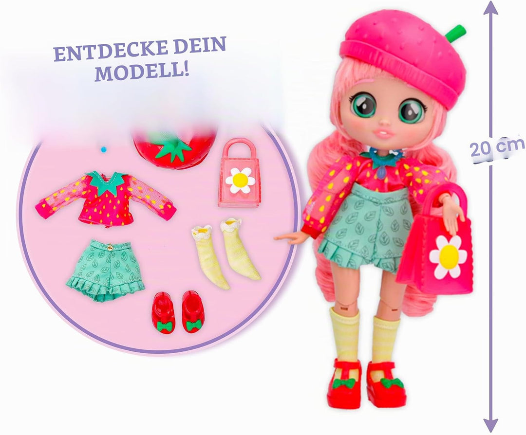 BFF by Cry Babies S2 Ella Modepuppe zum Sammeln mit Langen Haaren, Stoffkleidung und 9 Accessoires,