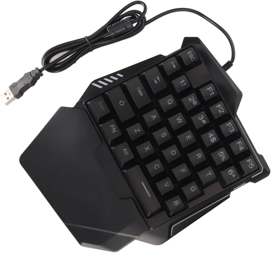 Einhand-Halb-Gaming-Tastatur- und Maus-Kombination, mit Tastatur- und Mauskonverter, Unterstützt für
