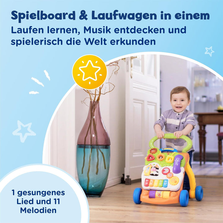 VTech Baby 80-077064 - Spiel und Laufwagen, Normalverpackung, Bunt-Grün/Orange