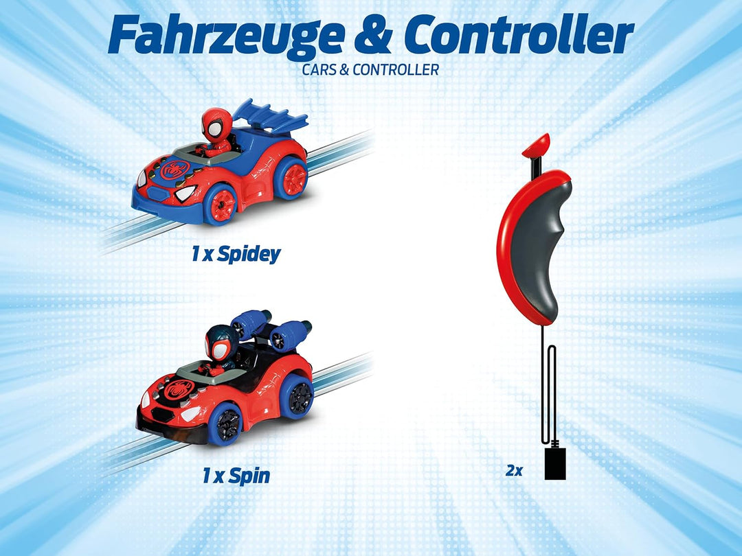 Carrera - 20063049 - Carrera First I Spidey Web Spinners Rennbahn-Set I Auto für Rennbahn | Rennbahn