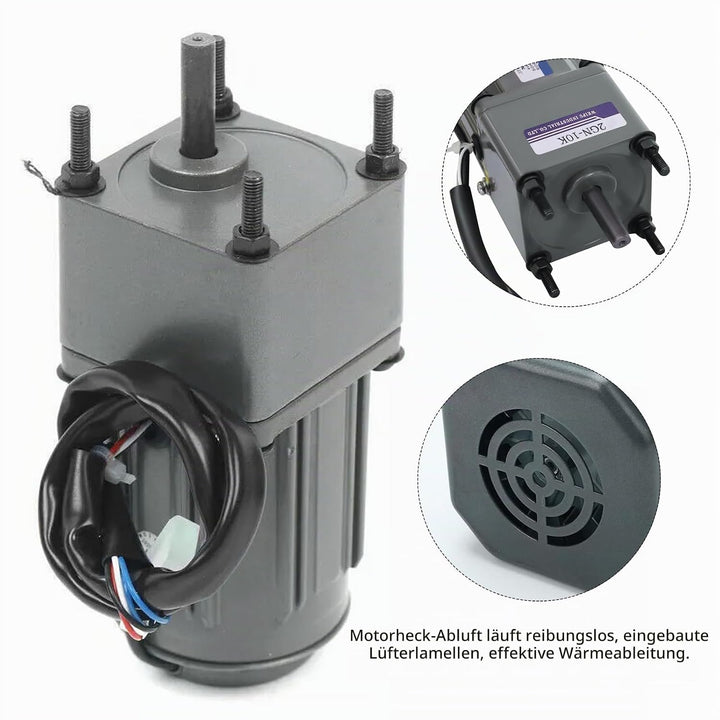 Getriebemotor Elektromotor, Wechselstrom 6W 220V Gear Motor 0-135 RPM (10K), 8 Nm, Stufenlos Einstel