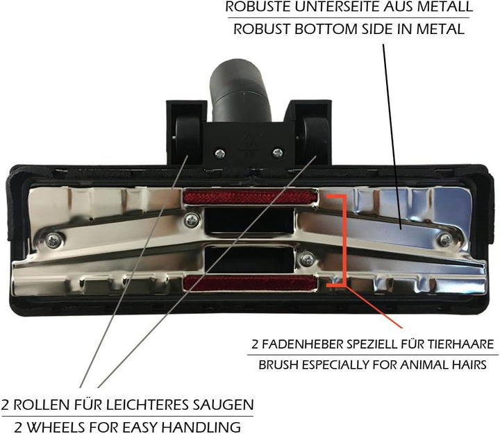 PakTrade Kombidüse Bodendüse - umschaltbar Für Cleanfix S10, Omega BSS 15, BSS15, ITO VC 9913, Sieme