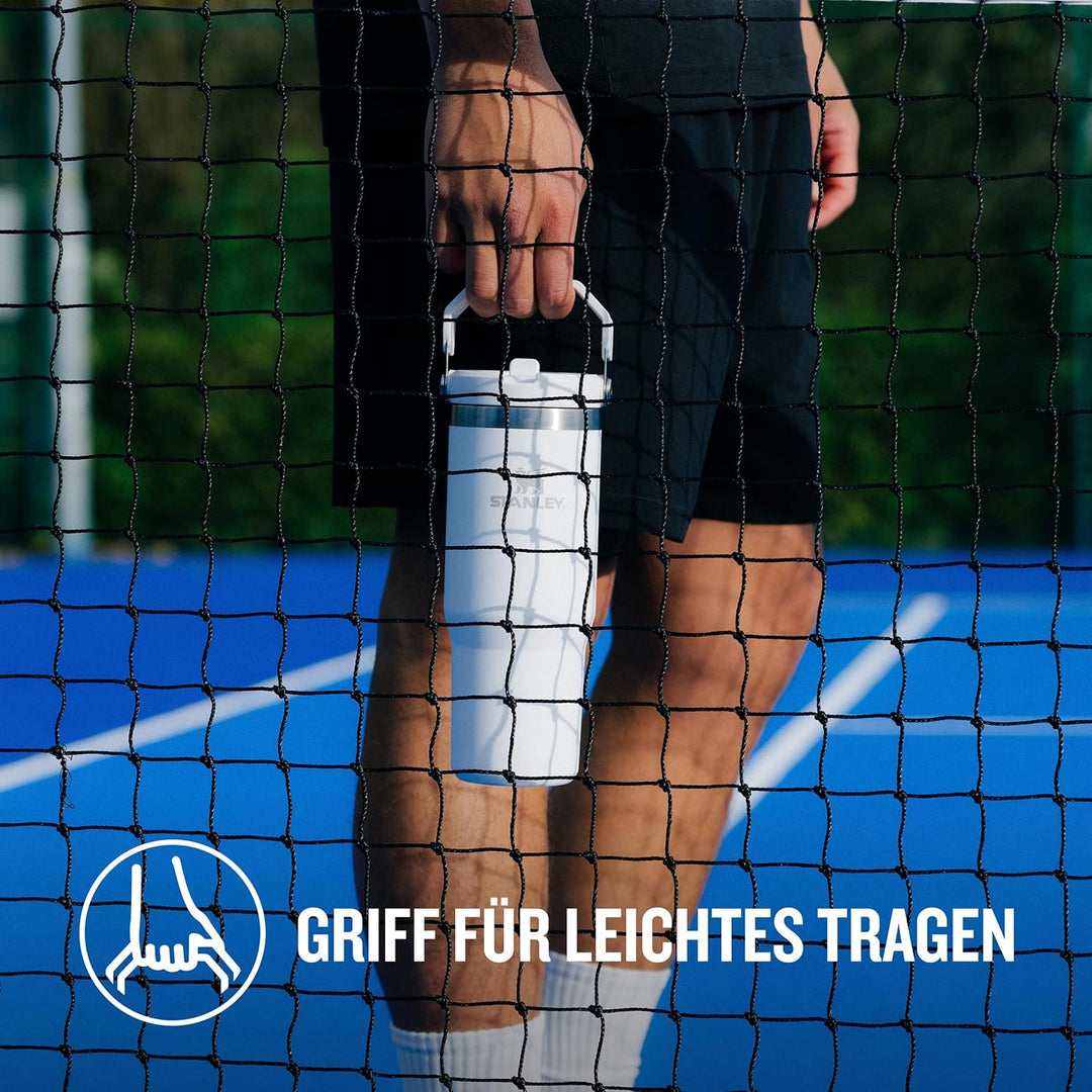 Stanley The IceFlow Flip Strohhalm Becher aus hochwertigem 18/8-Edelstahl, Farbe: Guava, Fassungsver