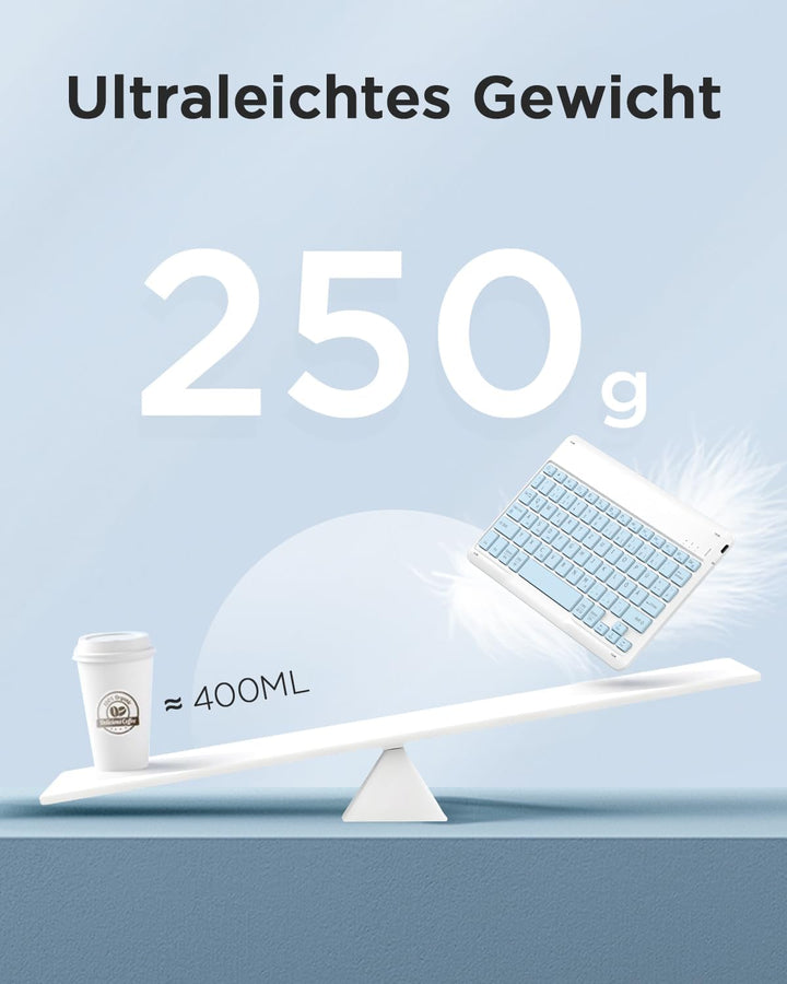 EasyAcc iPad 11 (A16) / 10 Generation Hülle mit Tastatur 11/10,9 Zoll 2025/2022 (A2696/A2757/A2777/A