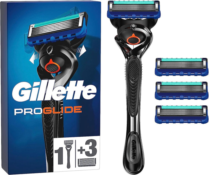 Gillette ProGlide Nassrasierer Herren, Rasierer + 4 Rasierklingen mit 5-fach Klinge, Geschenk für Mä