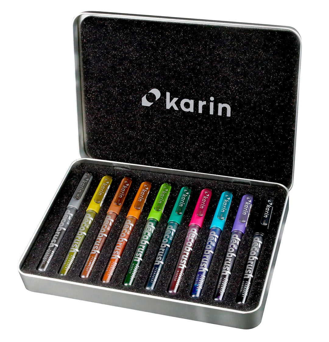 KARIN DecoBrush Metallic 10 pcs. set KARIN DecoBrush Metallic 10 Stück Transparenter Körper mit ink-