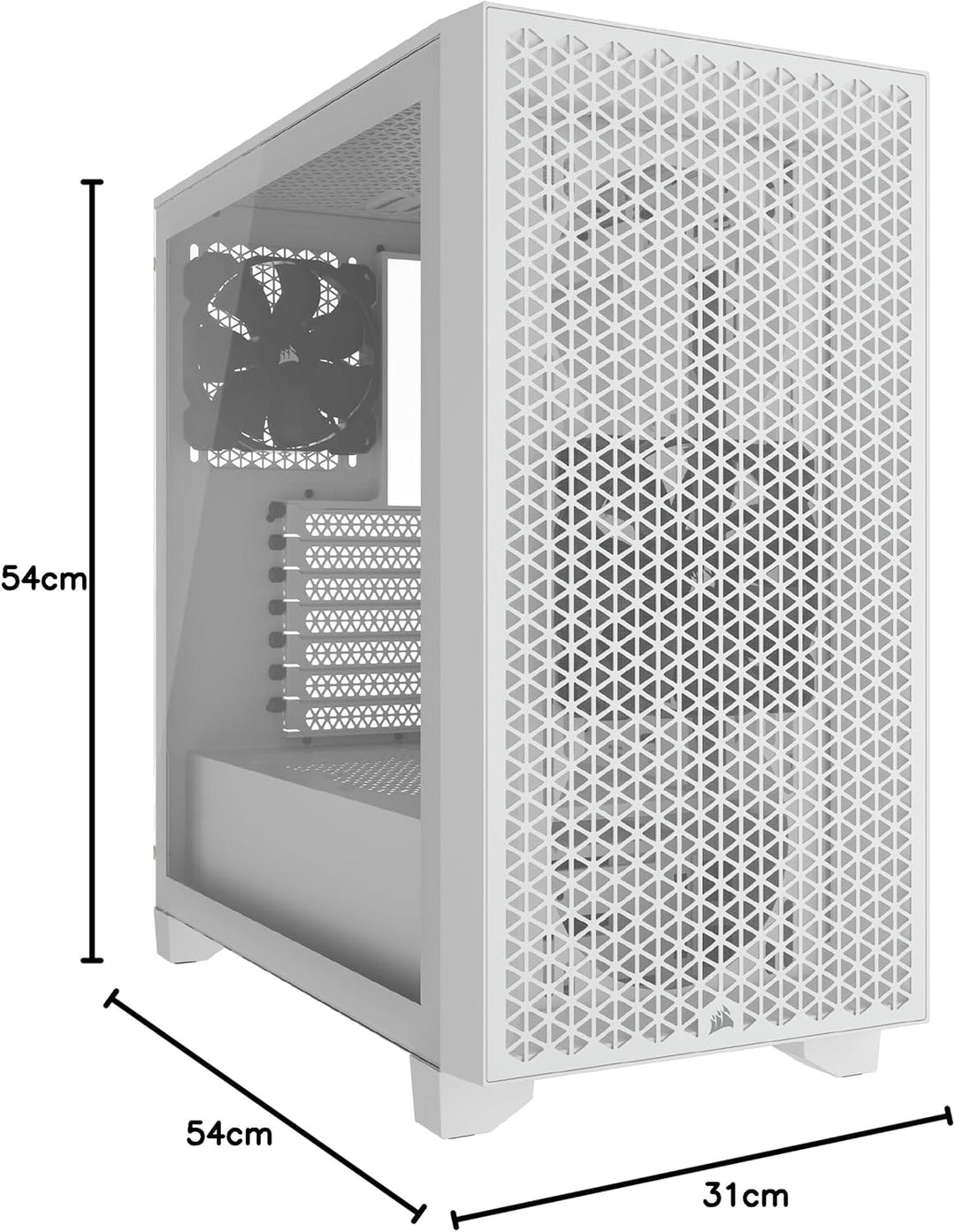 CORSAIR 3000D Airflow Mid-Tower PC-Gehäuse - 3-Pin-Lüfter - Vier-Slot-GPU-Unterstützung - Geeignet F