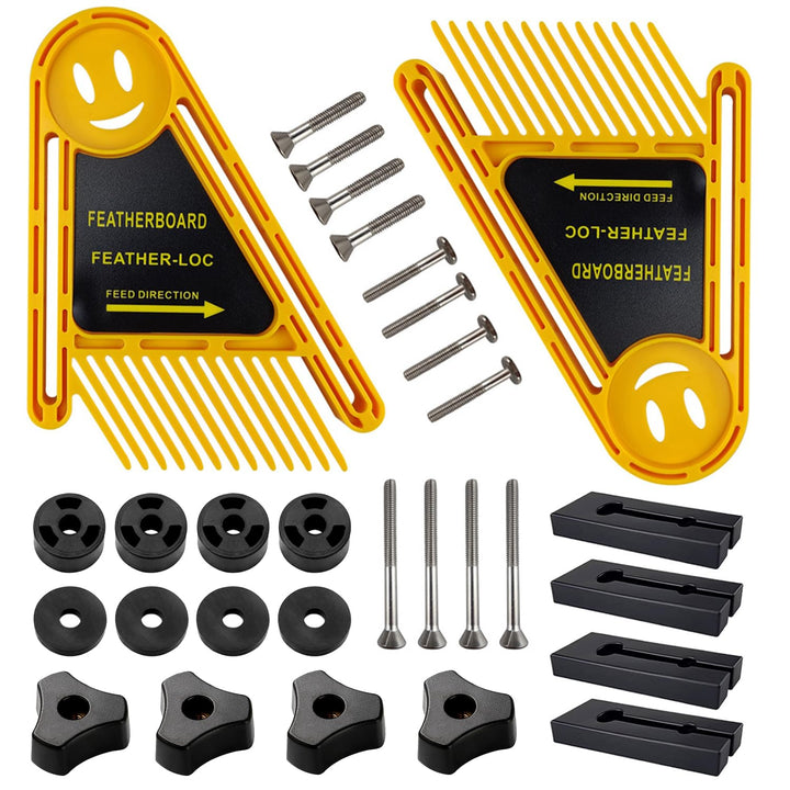 Doppel Featherboard Tischsäge Set, 21 × 16.5 cm Federbrettern mit Schrauben und Unterlegscheiben, Fr