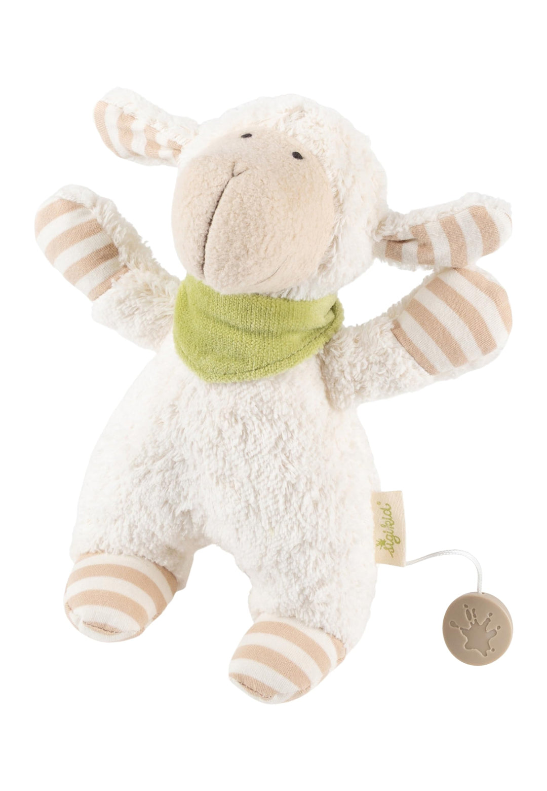 SIGIKID 38887 Spieluhr Schaf Green Mädchen und Jungen Babyspielzeug empfohlen ab Geburt weiss Weiss/