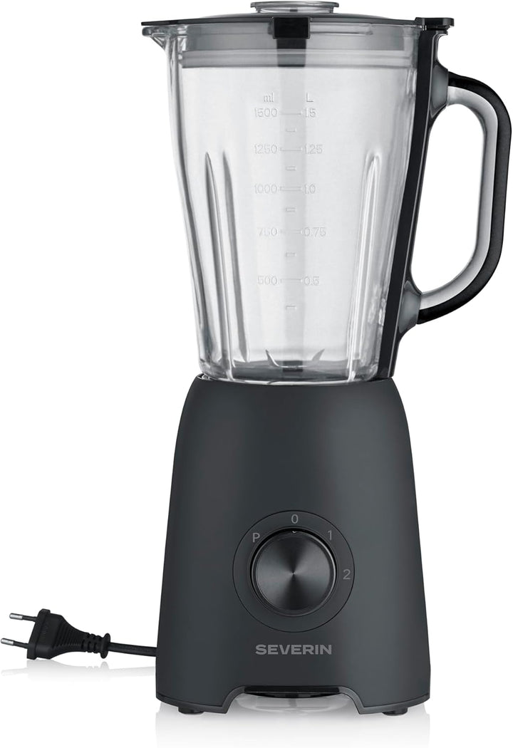 Severin Standmixer, Smoothie Maker, Blender elektrisch, 1,5L, 2 Stufen, Impulsfunktion, spülmaschine