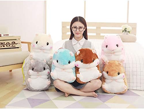 YunNasi 2 in 1 Hamster Kuscheltier Plüschtier Hamster Kissen mit Kuscheldecke Super Süsses Geschenk