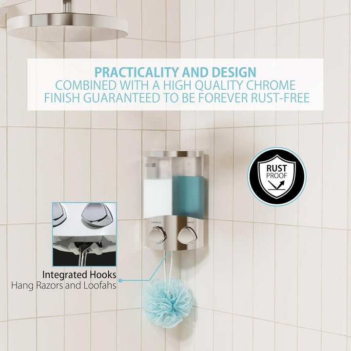 Better Living Products Seifen-, Duschgel- und Shampoo-Spender, in Chrom-Finish, ABS-Kunststoff, Chro