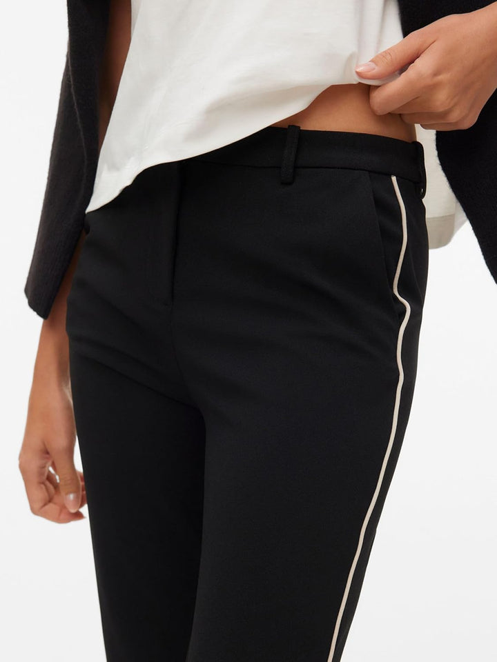 VERO MODA Female Hose VMZAMIRA Mittlere Taille Hose XS / 34L Schwarz, XS / 34L Schwarz