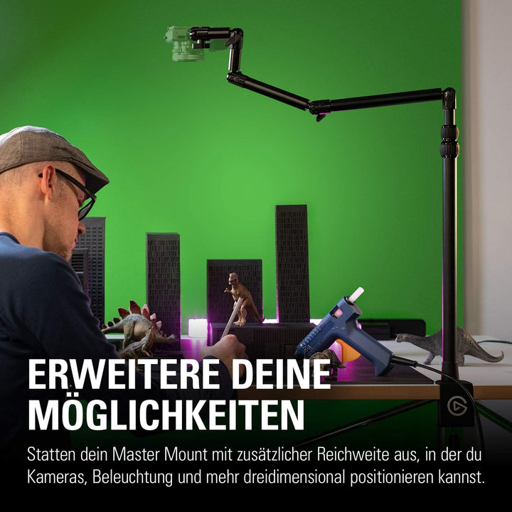 Elgato Flex Arm L, hochwertiger 4-gliedriger Gelenkarm für einfaches Befestigen und Anpassen von Bel