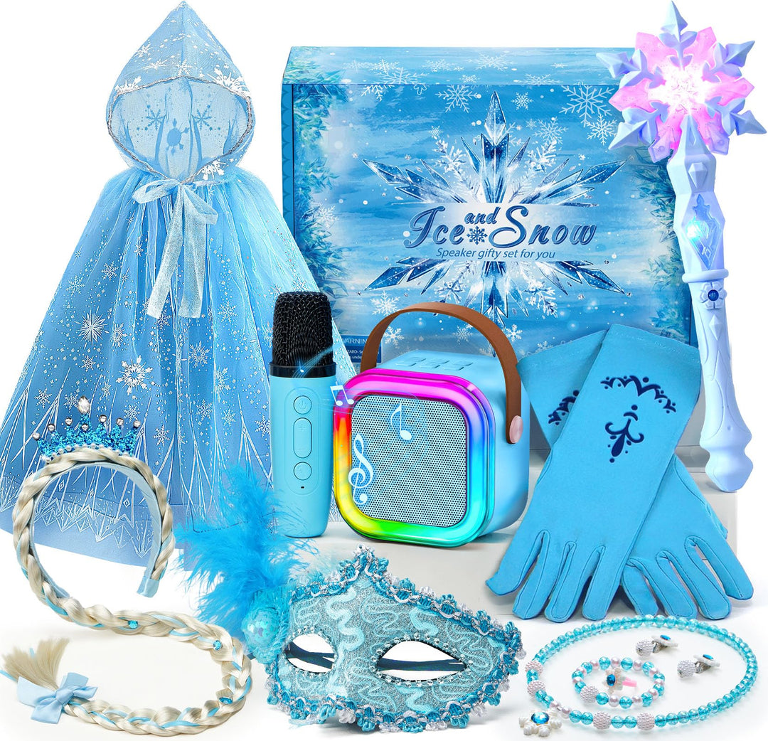 G.C ELSA Eiskönigin Spielzeug Geschenk für Mädchen 4 5 6 7 8 Jahre, Mini Karaoke Maschine mit Kinder