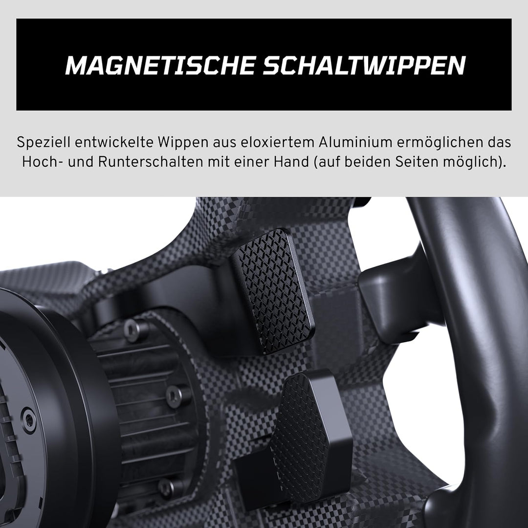 Corsair FANATEC Sim Racing CSL-Lenkrad GT3 – Umspritzte Gummigriffe, Magnetischer Schalthebel, Zwei