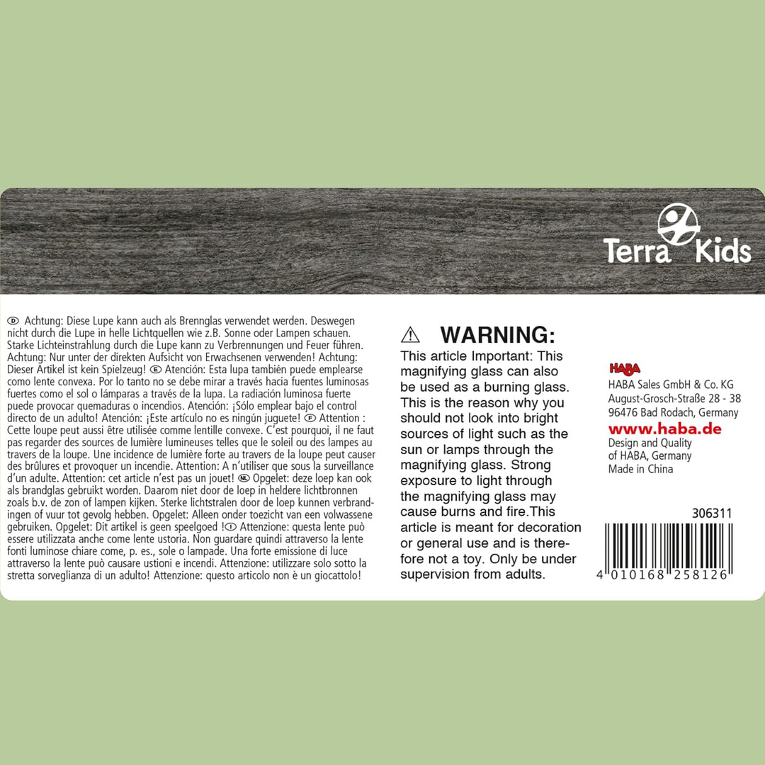 HABA Terra Kids Becherlupe 3 in 1 – Lupenset &amp; Kinderlupe für Outdoor &amp; Garten – Becherlupe zum Inse