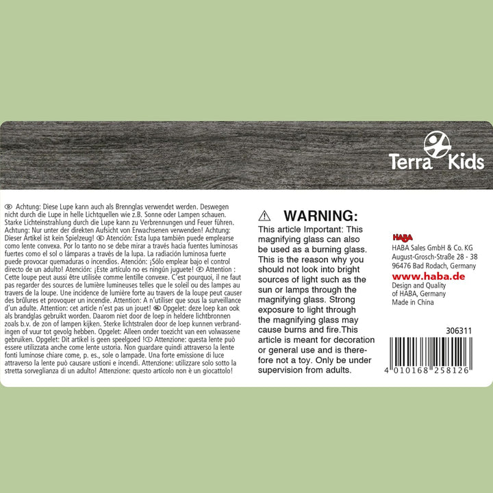 HABA Terra Kids Becherlupe 3 in 1 – Lupenset &amp; Kinderlupe für Outdoor &amp; Garten – Becherlupe zum Inse