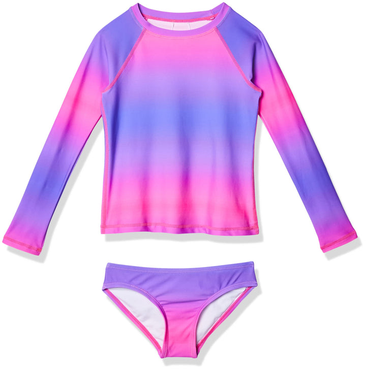 Kanu Surf Mädchen River Long Sleeve Rashguard UPF 50+ Two Piece Swim Set Rash-Guard-Set (2er Pack) 2