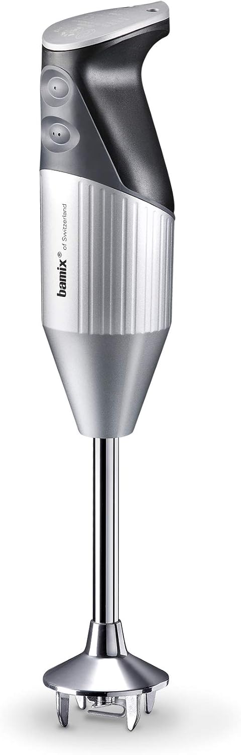 Bamix SwissLine Stabmixer, Edelstahl, 12 x 6 x 35 cm silber, Silber