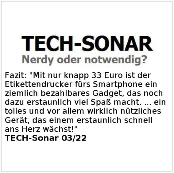 Callstel Etikettendrucker: Mobiler Akku-Thermo-Labeldrucker, Android & iOS, Bluetooth, App (Etikette