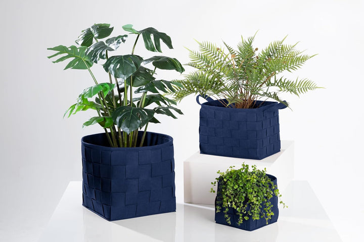 Filz-Aufbewahrungskorb mit Griff 35x25x25cm | Ideal zur Aufbewahrung von Kaminholz &amp; Zeitschriften |