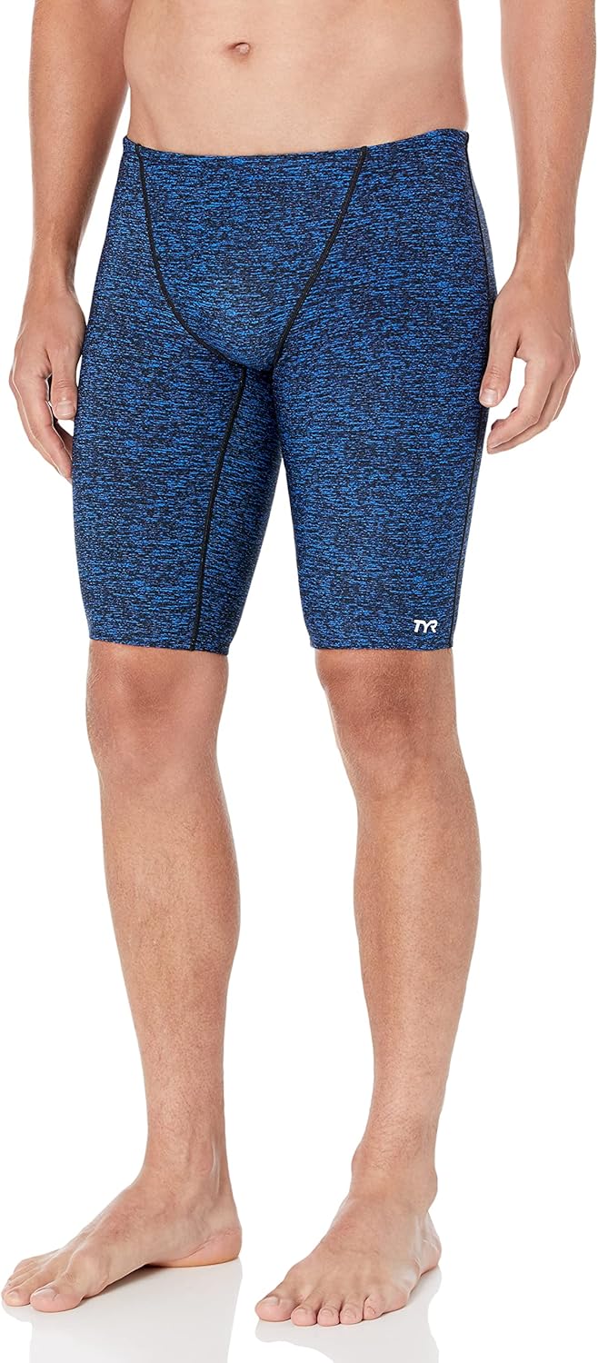 TYR Herren Durafast Elite Athletic Jammer Swimsuit Badehose 36 Blaue Lappe, 36 Blaue Lappe