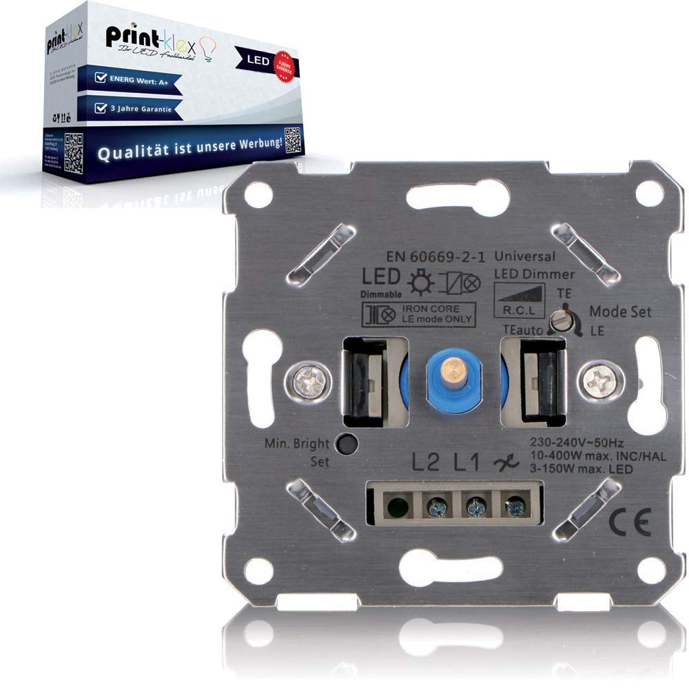 Universal Drehdimmer LED Halogen Dimmer Dimmschalter geeignet Jung Busch Jäger EFAPEL Vedder Klein P