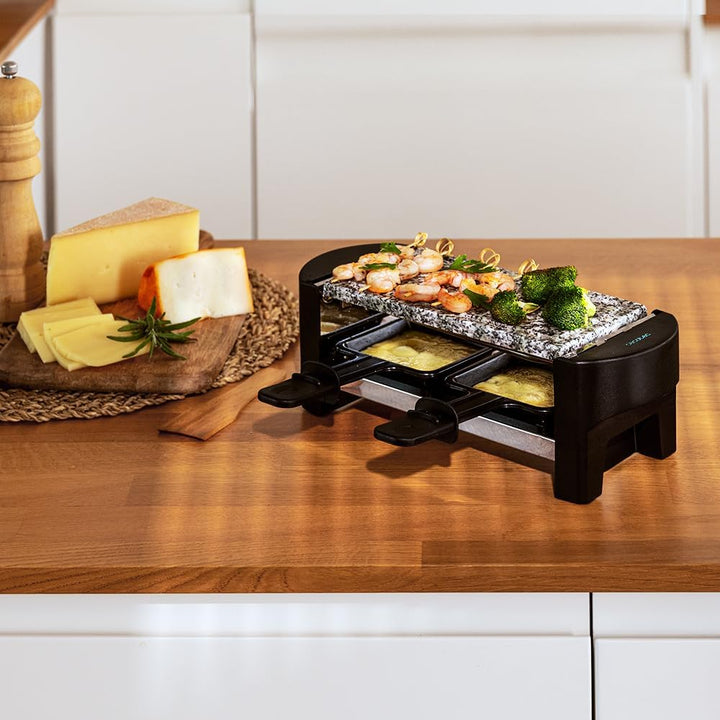 Cecotec Raclette mit elektrischem Grill für 2 Personen Raclette Cheese&Grill 3200 Pocket AllStone. 3