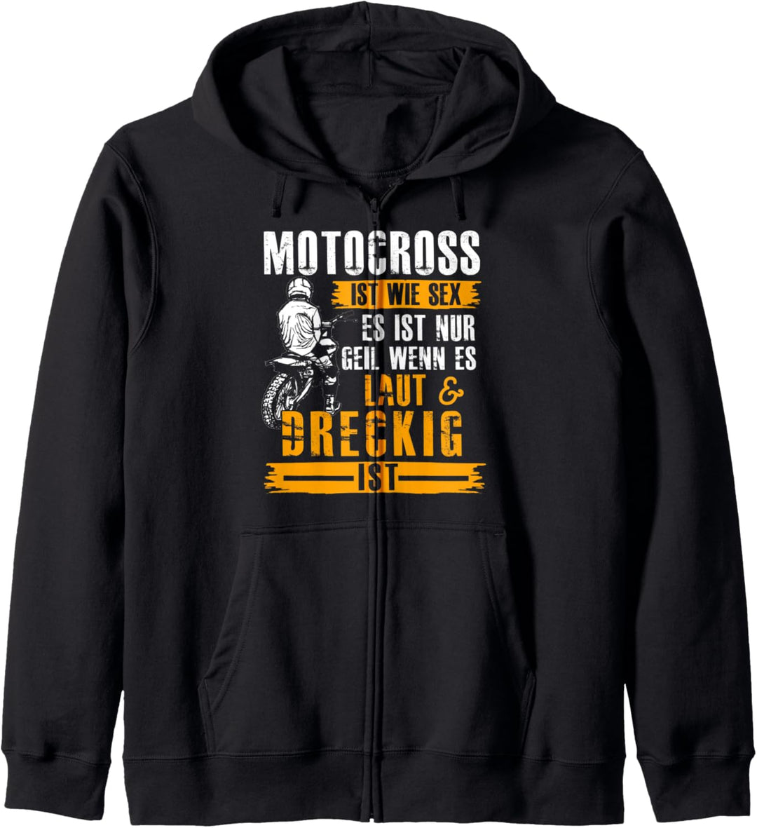 Motocross Motorrad Design Motiv mit Spruch für Biker Kapuzenjacke