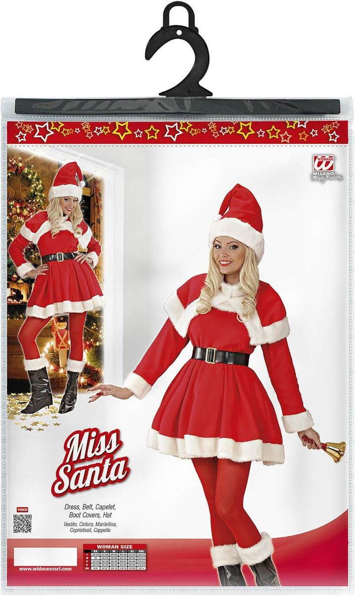 WIDMANN 15491 COSTUME MAMMA NATALE S SUPER IN FLANELLA 