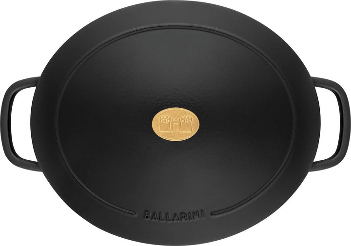 BALLARINI Bellamonte Auflaufform, Bräter, Dutch Oven, Emailliertes Gusseisen, Oval, 31 cm, 5,5 L, Sc