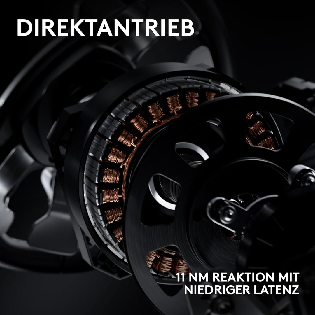 Logitech G PRO Rennlenkrad, Direktantrieb 11 Nm, TRUEFORCE Force Feedback, magnetische Schaltwippen,
