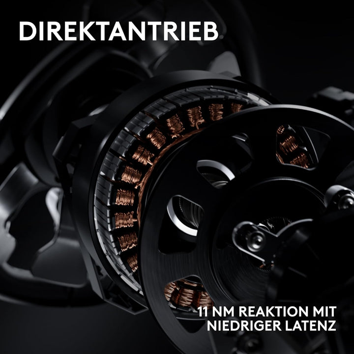 Logitech G PRO Rennlenkrad, Direktantrieb 11 Nm, TRUEFORCE Force Feedback, magnetische Schaltwippen,