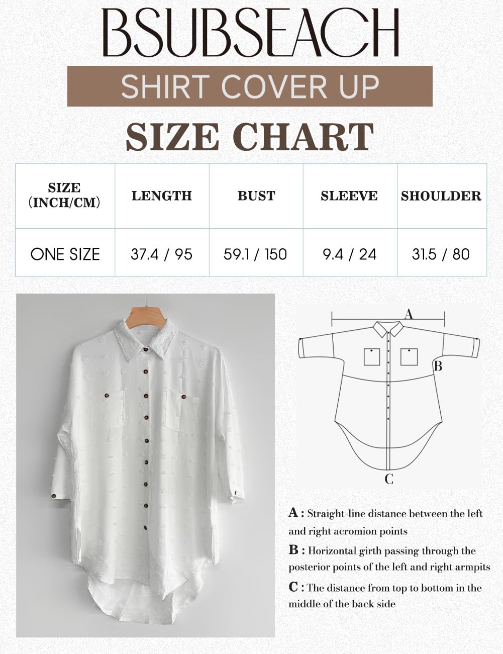 Bsubseach Damen-Badeanzug-Coverup Button-Down-Hemdkleider Swiss Dot Tops J-mintgrün, J-mintgrün