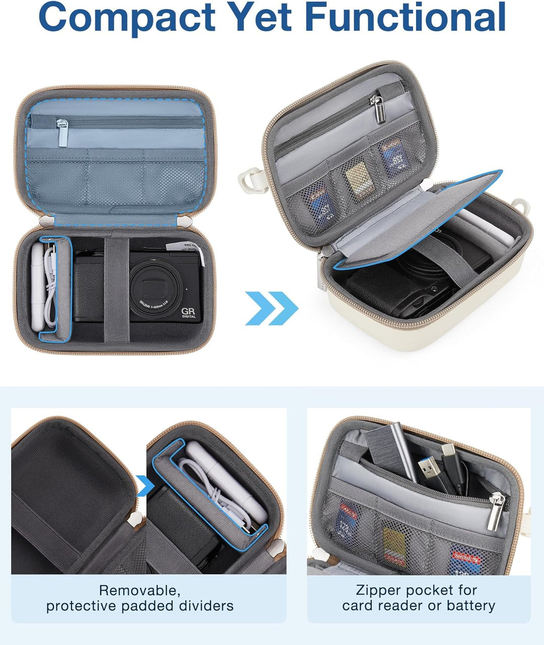 bagsmart Kameratasche Kleine Digitalkamera Tasche kompatibel Fotokamera Tasche mit 2 Tragemöglichkei