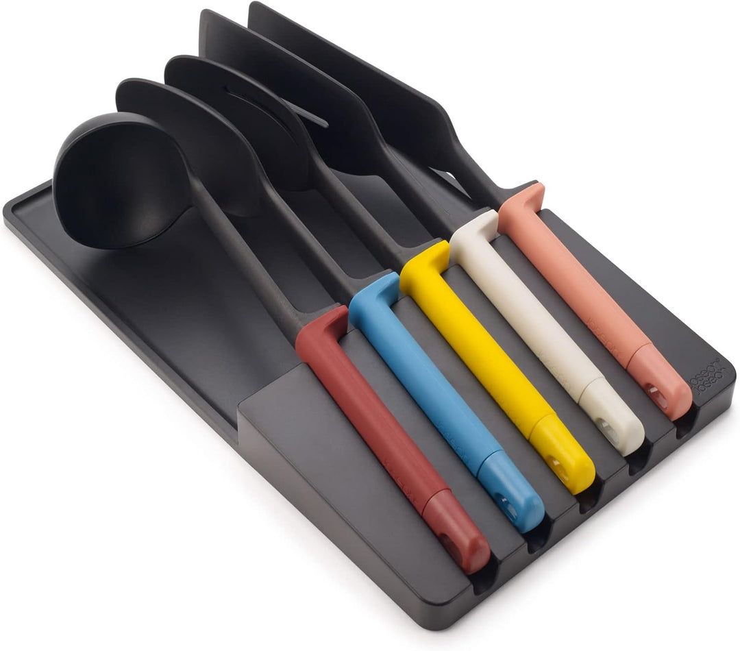 Joseph Joseph Elevate Utensilien in der Schublade Küchenhelfer-Set, 5-teilig inklusive Löffel, Pfann