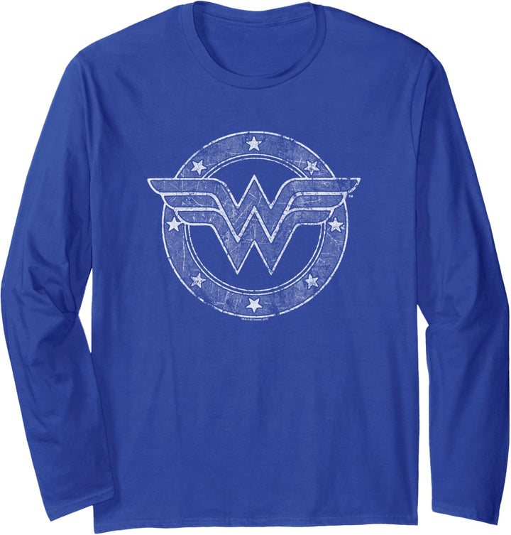 Wonder Woman Tattered Emblem Langarmshirt