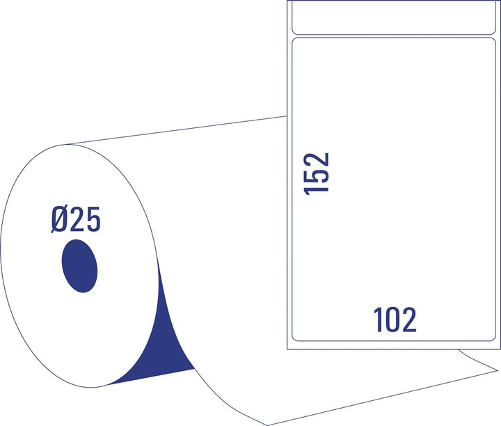 AVERY Zweckform TD8050-25 Thermodirekt Versandetiketten (102 x 152 mm, 2 Rolle/950 Etiketten) weiss
