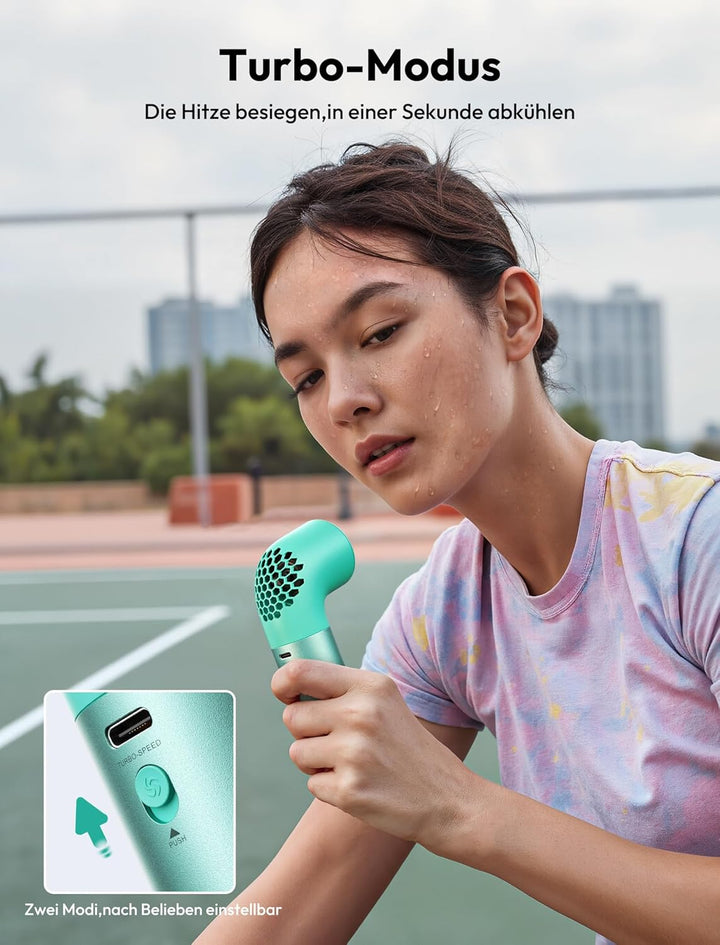 Aecooly Tragbarer Handventilator, Leistungsstarker Turbo-Mini-Ventilator, 19000 U/min High Speed Aer
