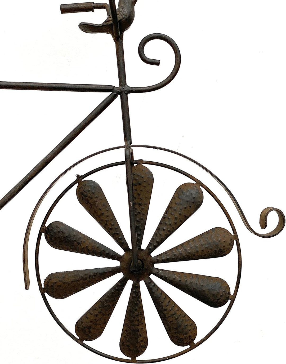 DanDiBo Gartenstecker Metall Fahrrad XL 135 cm Rad Rost Braun 96004 Windspiel Windrad Wetterfest Gar