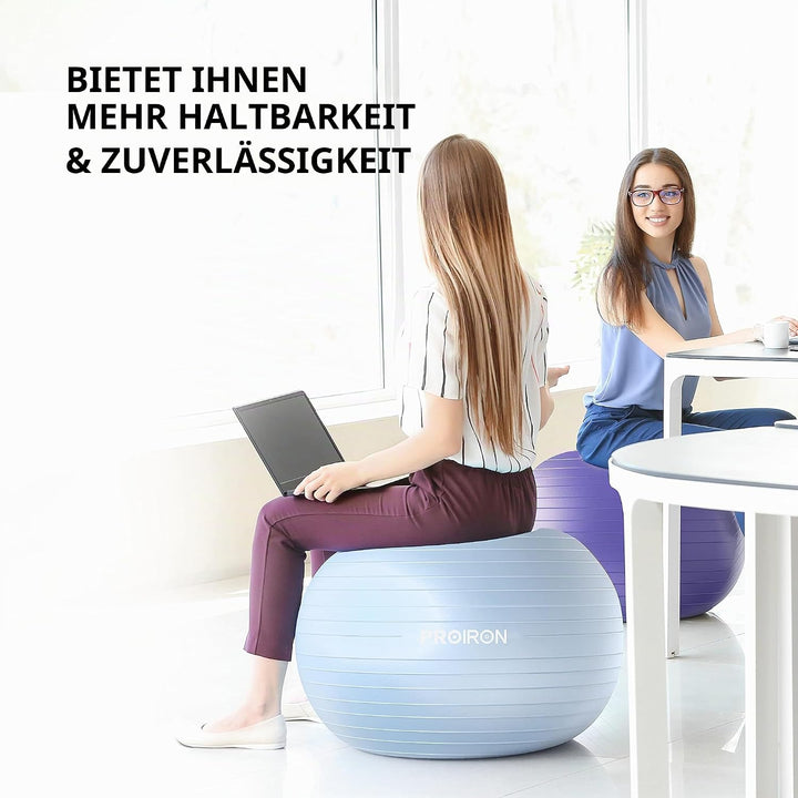 PROIRON Gymnastikball Pezziball Sitzball Trainingsball Fitnessball &amp; Balance für Core-Training mit P