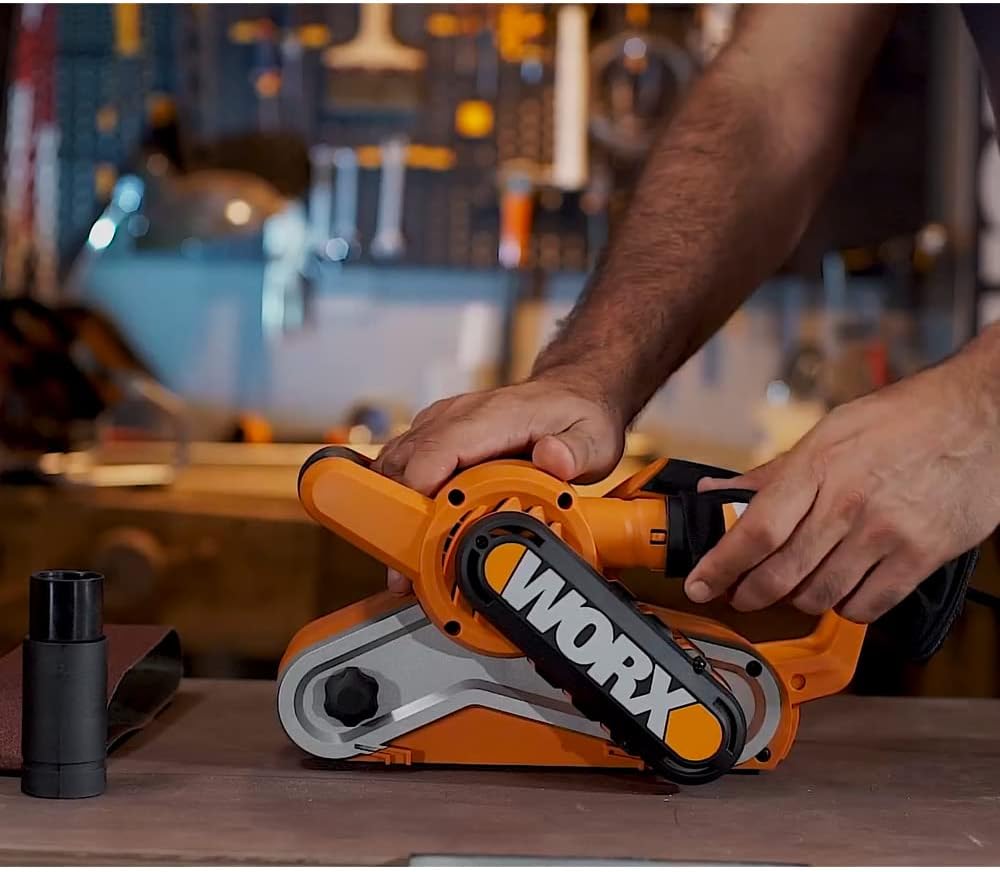 WORX WX661.1 Bandschleifer 950W - mit Staubsauger-Adapter - ergonomisches design