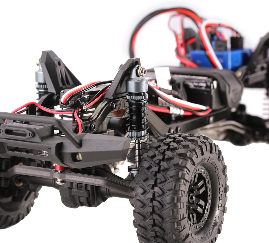 INJORA 53mm Stossdämpfer - Öl Dämpfer mit Gewinde für TRX4M 1/18 RC Crawler Upgrade,Schwarz Silber,