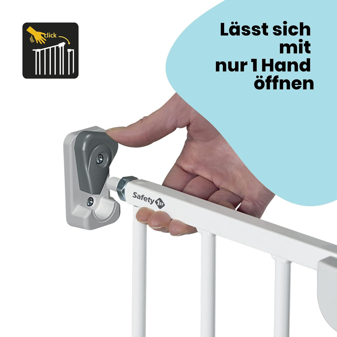 Safety 1st Wall Fix Treppenschutzgitter, verstellbares Türschutzgitter aus Metall, Masse verstellbar